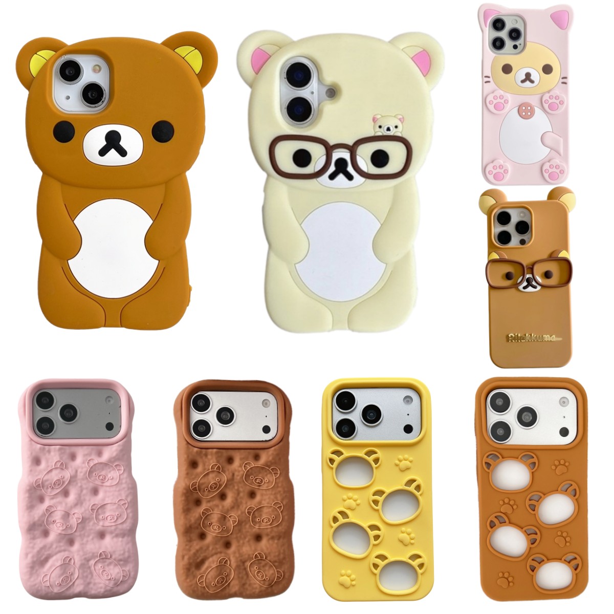 Cute Cartoon Case - 너무 귀여운 3D 만화 테디베어 아이폰