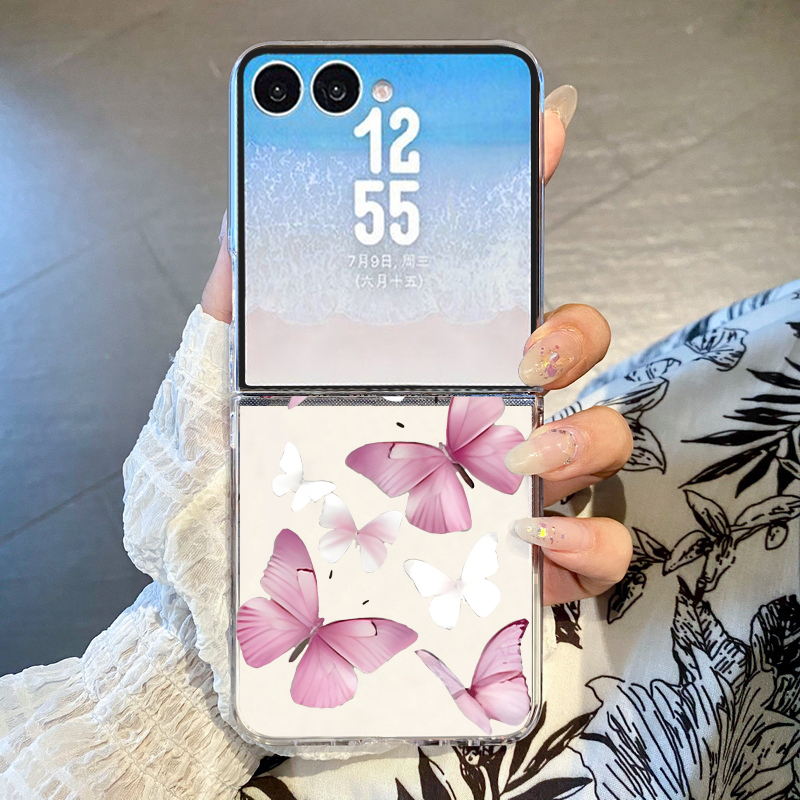 Phone Cases Z Fold 6 - 귀여운 나비 패턴 삼성 갤럭시 Z