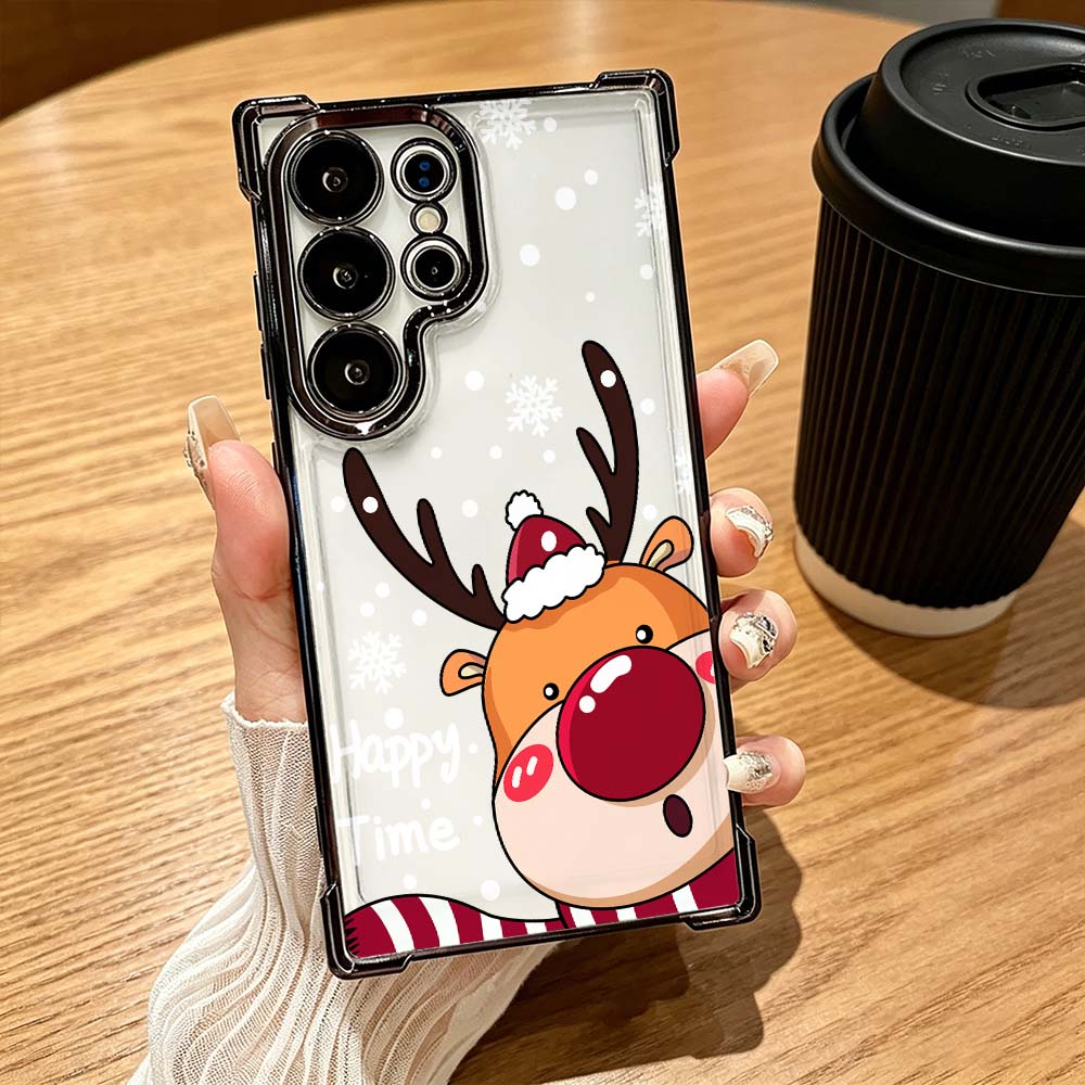 Phone Cases Red Deer - 만화 빨간 코 사슴 모양 낙하