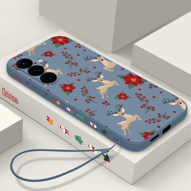 Phone Cases Red Deer - 레드 디어 플라워 패턴 폰 케이스