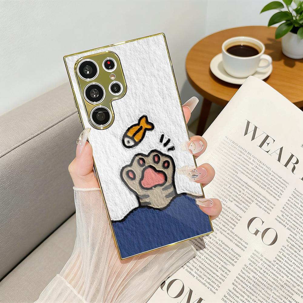 Phone Cases Metal - 귀여운 만화 동물 소녀 휴대폰 케이스