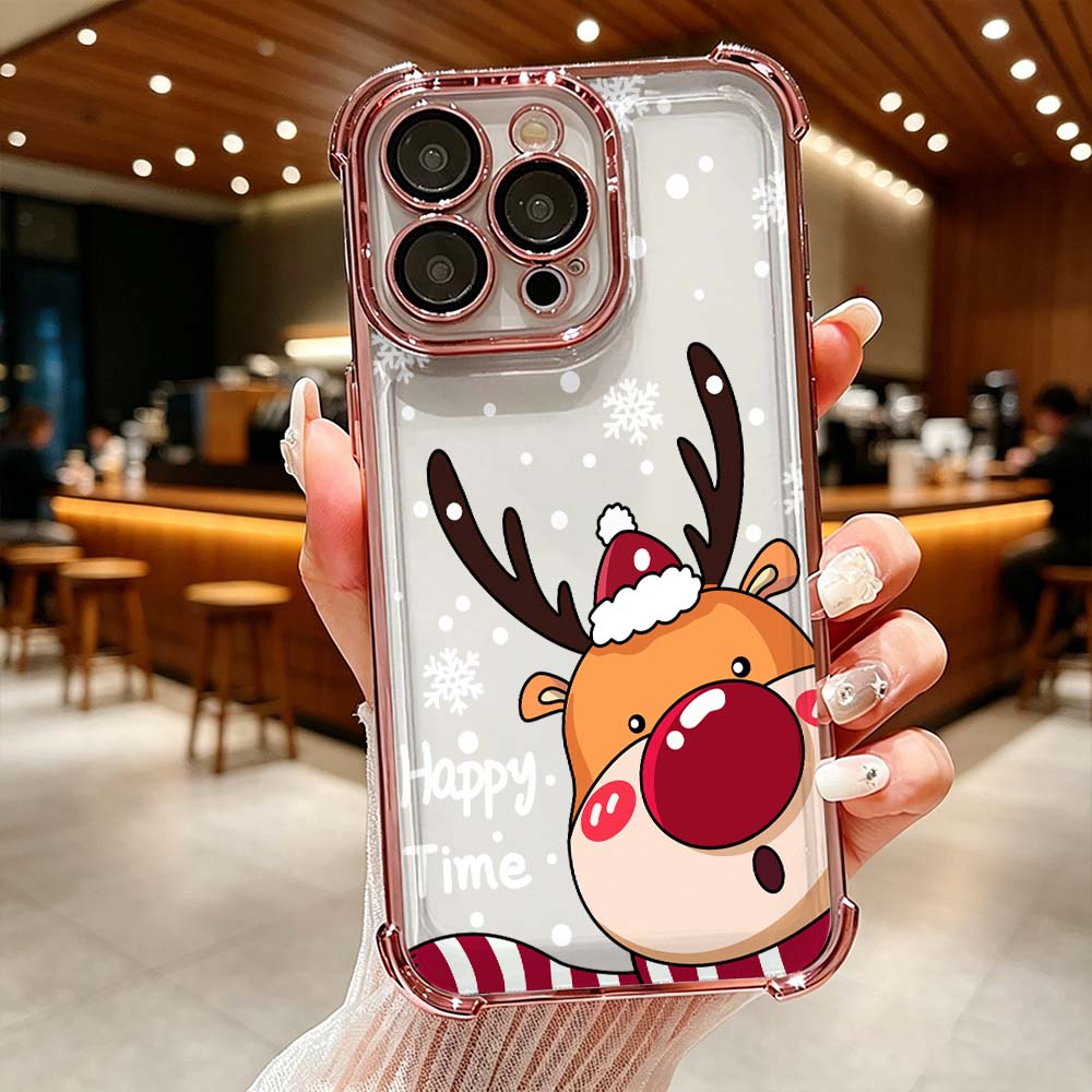 Phone Cases Red Deer - 만화 빨간 코 사슴 폰 케이스