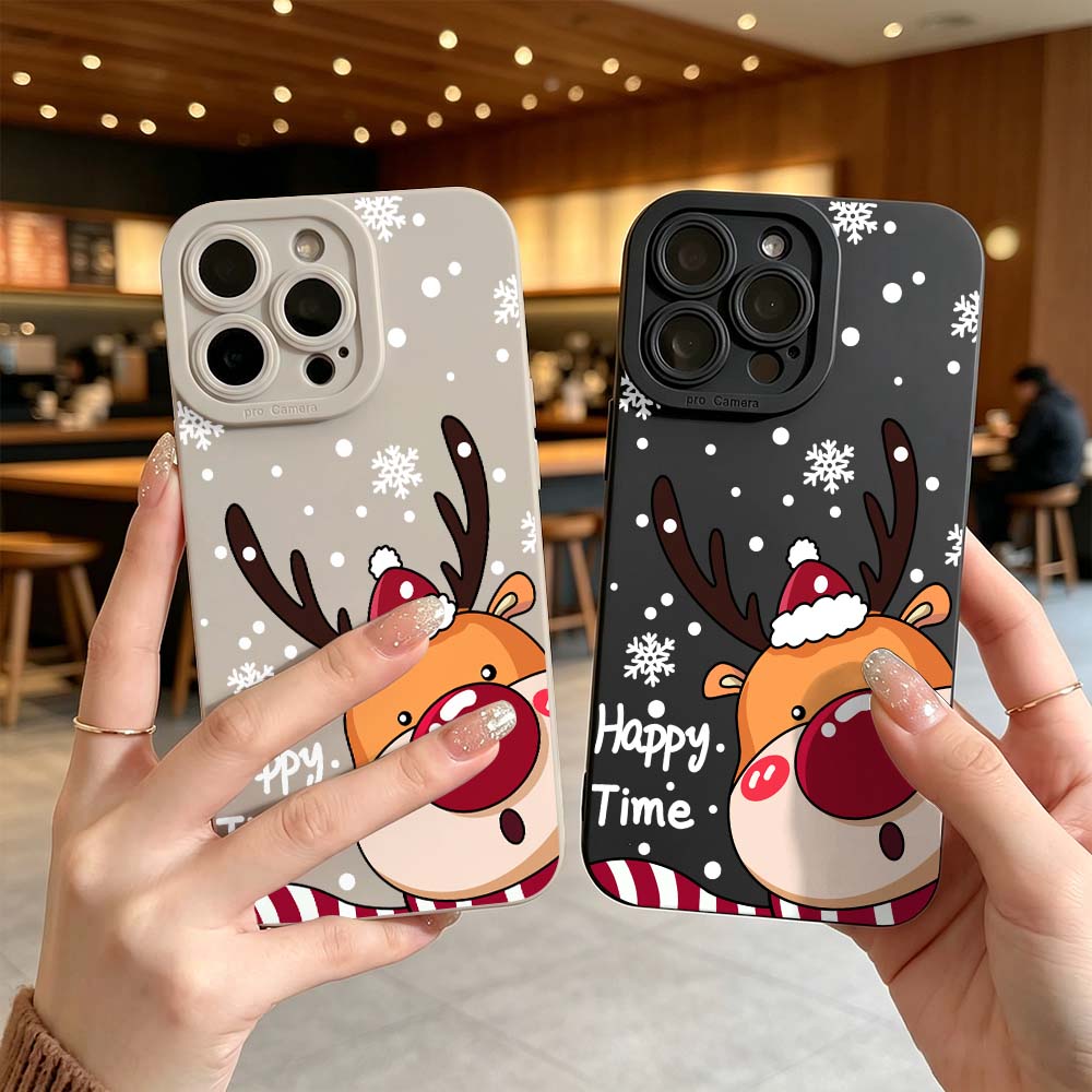 Phone Cases Red Deer - 만화 빨간 코 사슴 폰 케이스