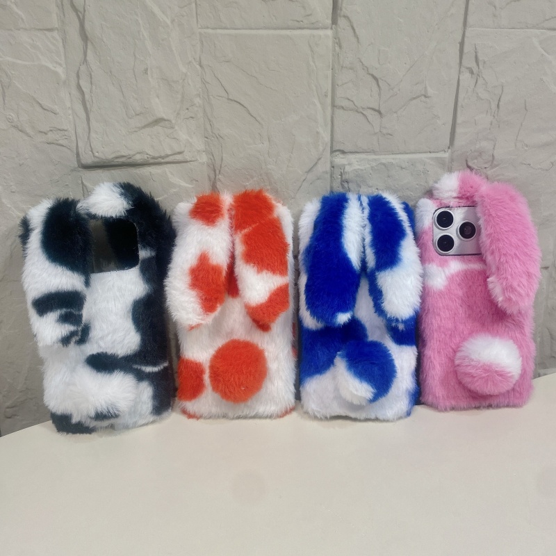 Phone Cases For Iphone 17 - 귀여운 토끼 디자인 폭신한 폰 케이스