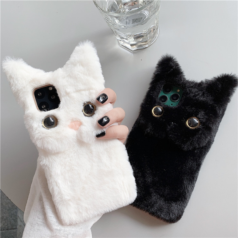 3D 귀여운 만화 고양이 털 플러시 폰 케이스 아이폰  - Phone Cases For Iphone 17 리뷰 및 가격