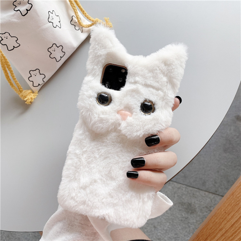 3D 귀여운 만화 고양이 털 플러시 폰 케이스 아이폰  - Phone Cases For Iphone 17 리뷰 및 가격