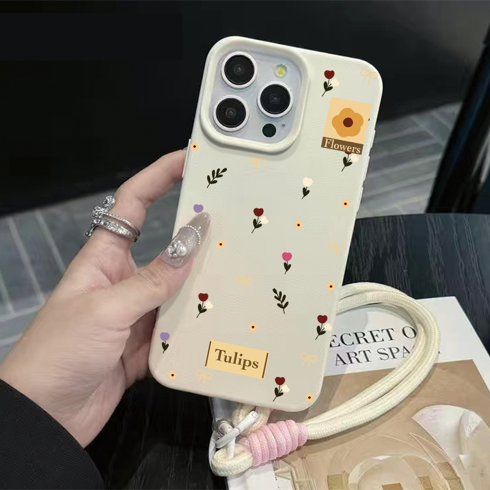 튤립 보우 스트랩 로프 폰 케이스 아이폰 17 16 1 - Phone Cases With Straps 리뷰 및 가격