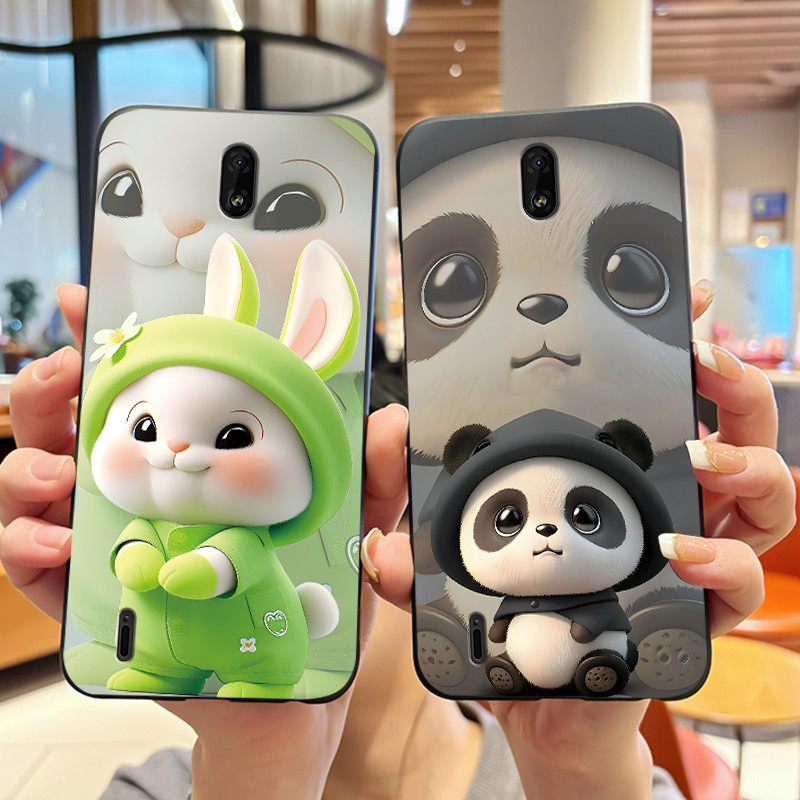 Nokia C1 2020 용 부드러운 실리콘 블랙 케이 - Phone Cases Viral 리뷰 및 가격