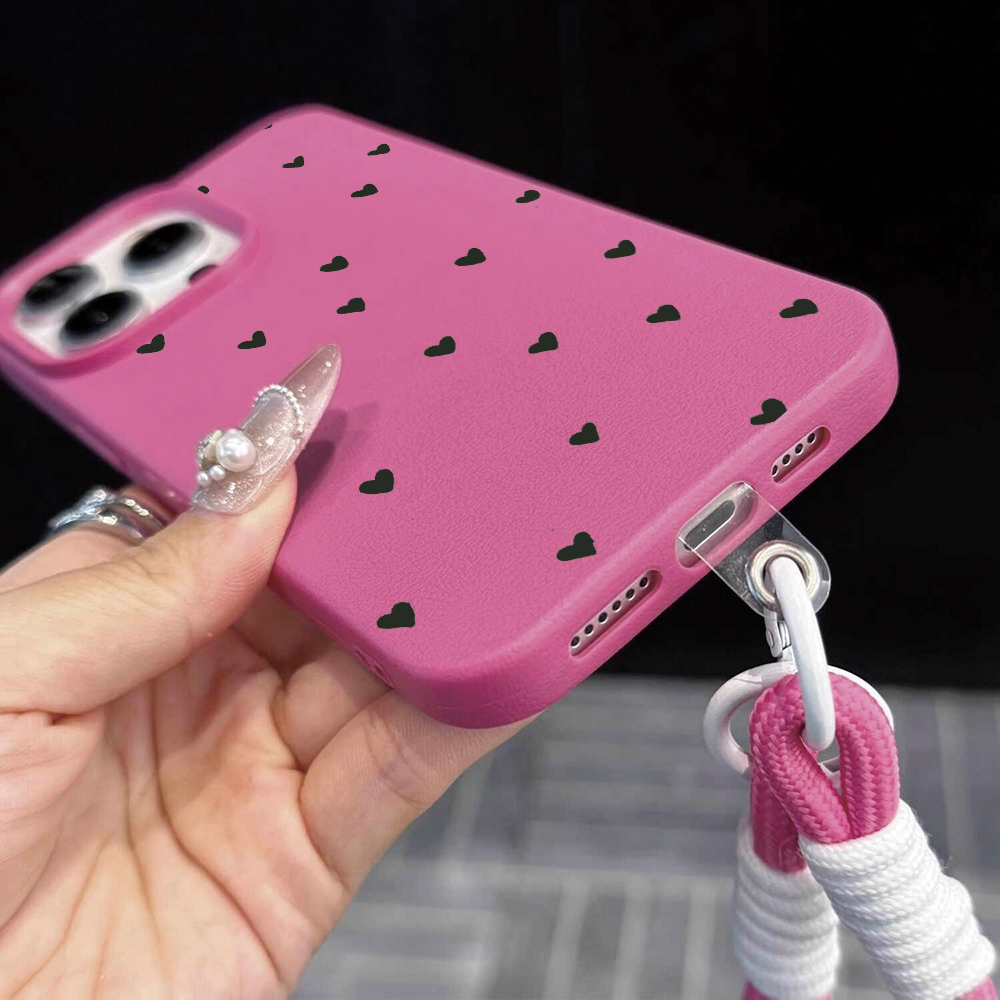 블랙 하트 스트랩 로프 폰 케이스 아이폰 17 16 1 - Phone Cases With Straps 리뷰 및 가격