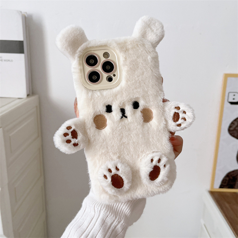한국 3D 만화 곰돌이 푹신한 봉제 커플 폰 케이스 아 - Phone Cases For Iphone 17 리뷰 및 가격