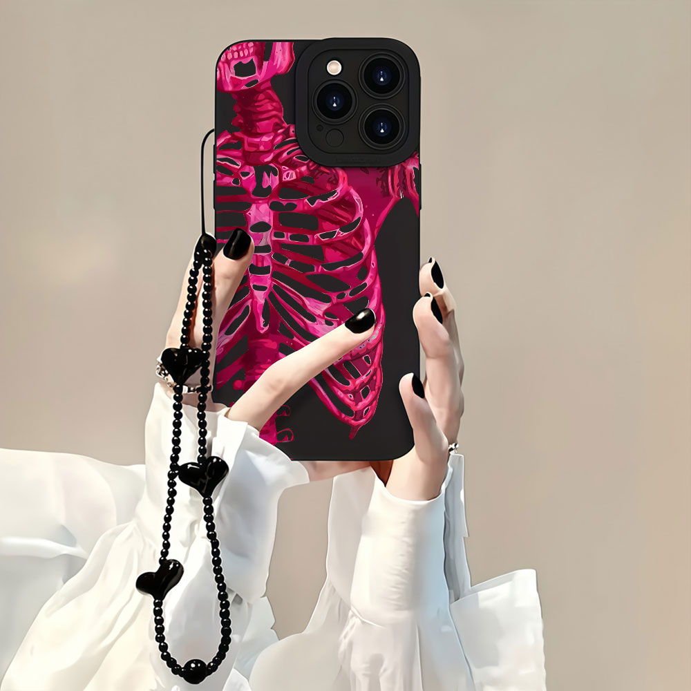스트랩 Y2K 레드 본 폰 케이스 (아이폰 17, 16 - Phone Cases With Straps 리뷰 및 가격