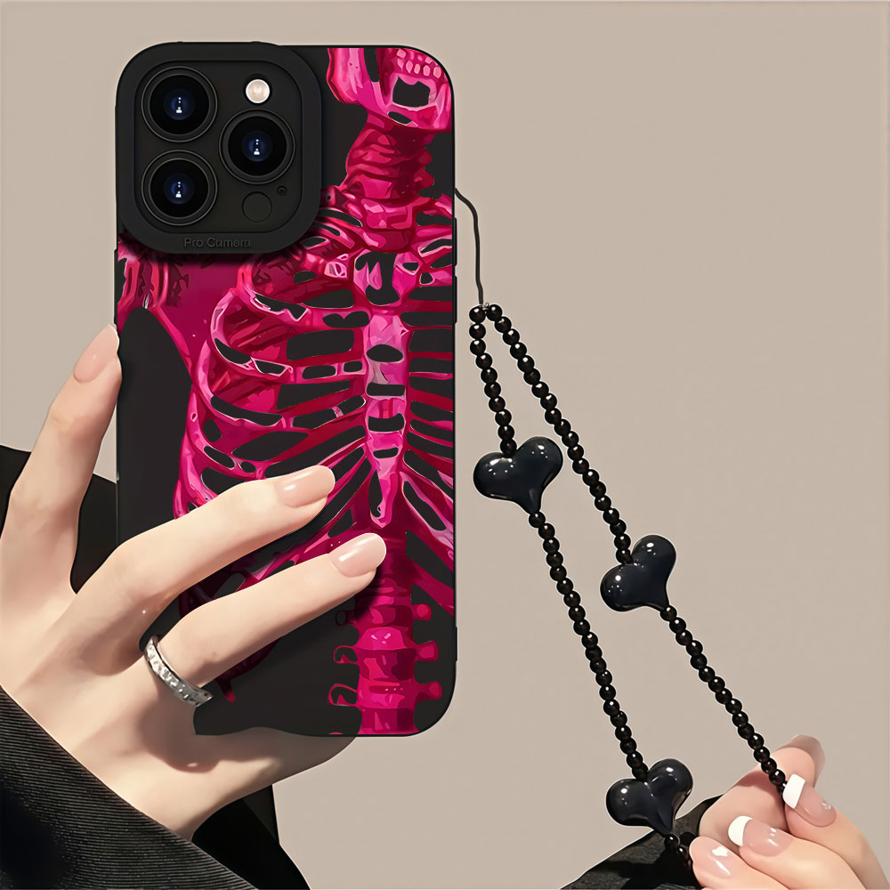 스트랩 Y2K 레드 본 폰 케이스 (아이폰 17, 16 - Phone Cases With Straps 리뷰 및 가격