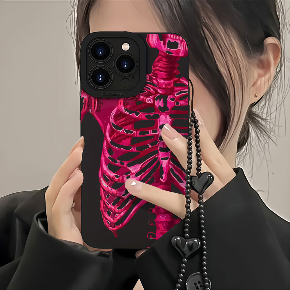 스트랩 Y2K 레드 본 폰 케이스 (아이폰 17, 16 - Phone Cases With Straps 리뷰 및 가격