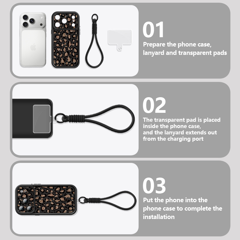 브라운 레오파드 프린트 랜야드 폰 케이스 아이폰 17e - Phone Cases With Straps 리뷰 및 가격