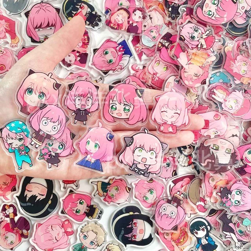 100개 2cm 스파이 테마 아크릴 시트 DIY 용품  - Phone Cases With Charms 리뷰 및 가격