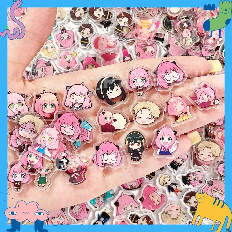 100개 2cm 스파이 테마 아크릴 시트 DIY 용품  - Phone Cases With Charms 리뷰 및 가격
