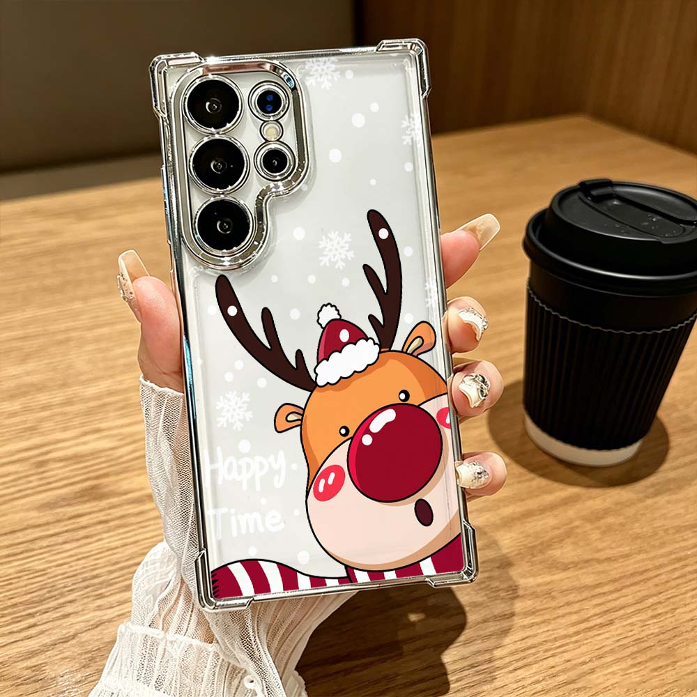 만화 빨간 코 사슴 모양 낙하 방지 펀다 삼성 갤럭시  - Phone Cases Red Deer 리뷰 및 가격