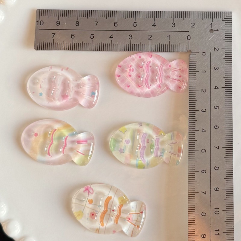 10pcs 새로운 봄 여름 투명 인쇄 물고기 헤어 클립 - Phone Cases With Charms 리뷰 및 가격