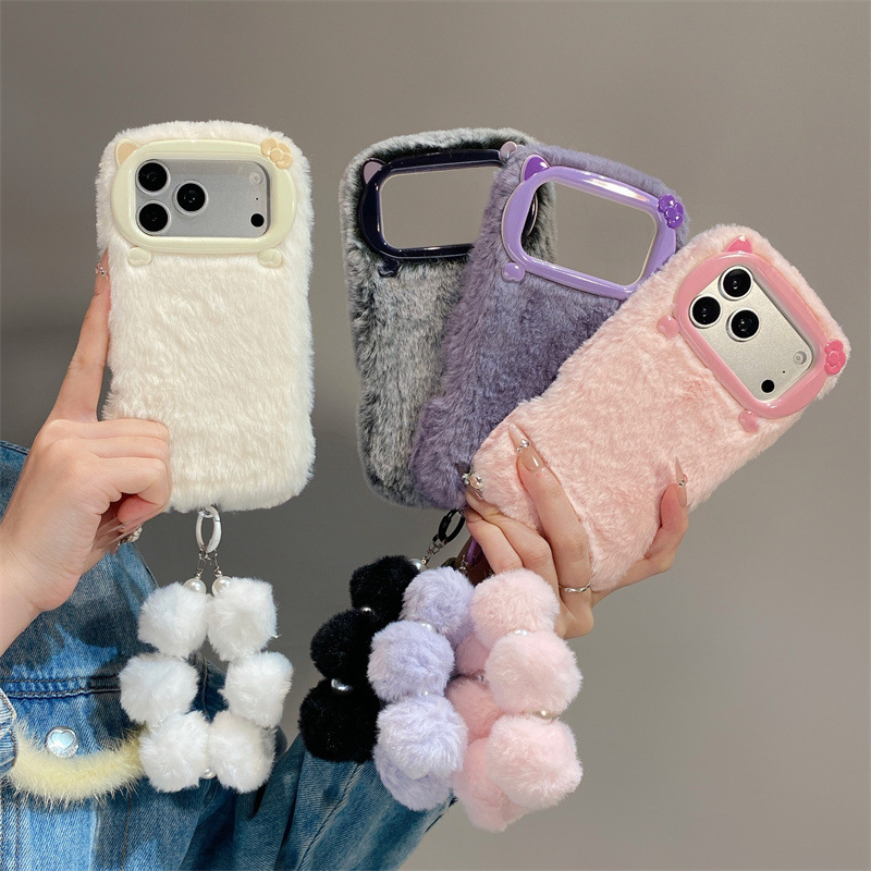 고급 솔리드 컬러 퍼리 플러시 폰 케이스 (아이폰 17 - Phone Cases For Iphone 17 리뷰 및 가격