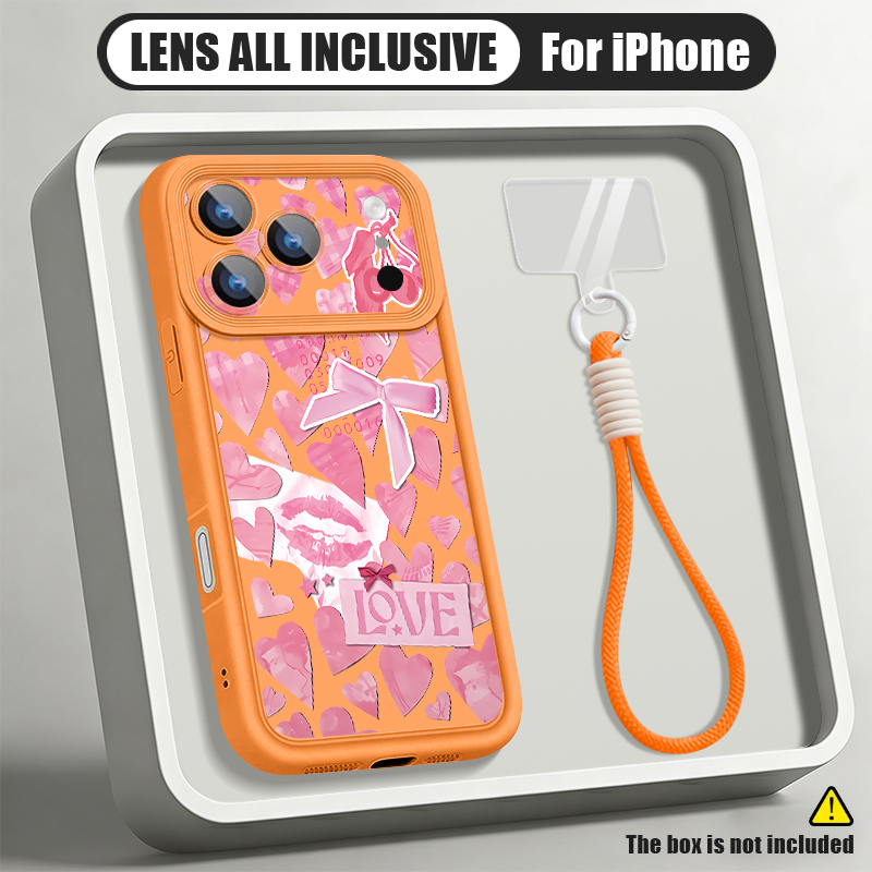 러브 하트 패턴 스트랩 케이스 아이폰 17 프로 맥스  - Phone Cases With Straps 리뷰 및 가격