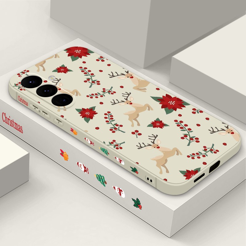 레드 디어 플라워 패턴 폰 케이스 삼성 갤럭시 S25  - Phone Cases Red Deer 리뷰 및 가격