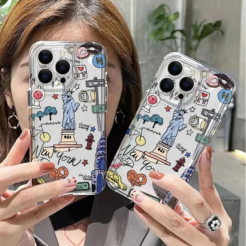 귀여운 뉴욕시 그림 휴대폰 케이스 (아이폰 17, 16 - Phone Cases York 리뷰 및 가격