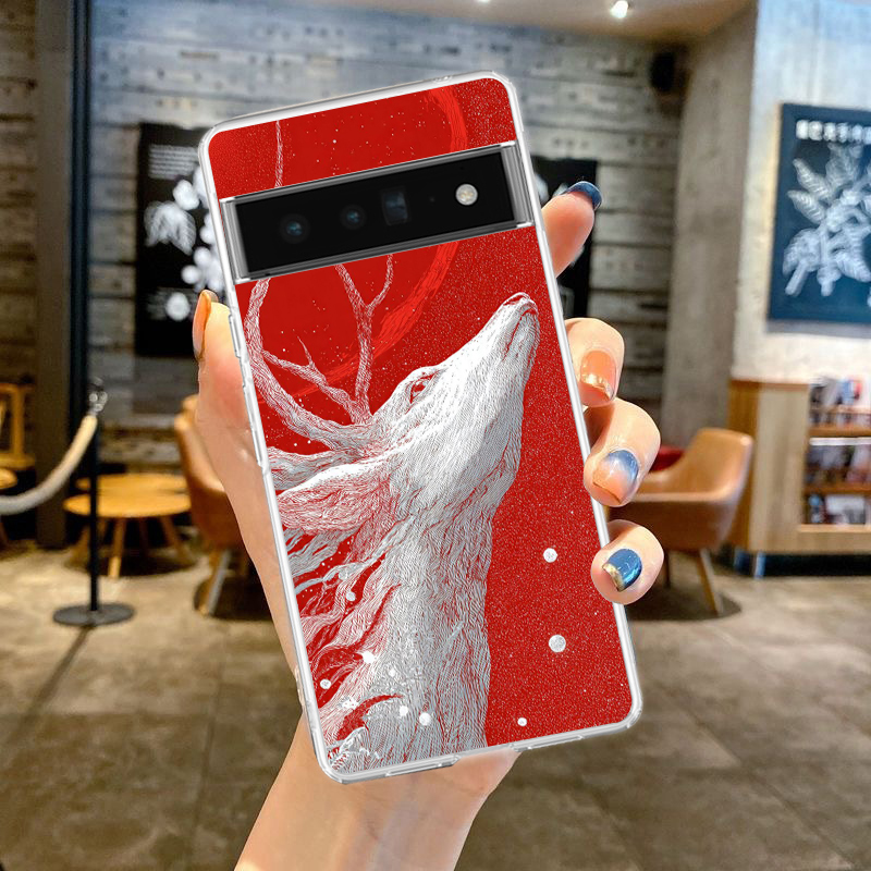 구글 픽셀 10 9 8 7 6 5 4 4XL 소프트 T - Phone Cases Red Deer 리뷰 및 가격