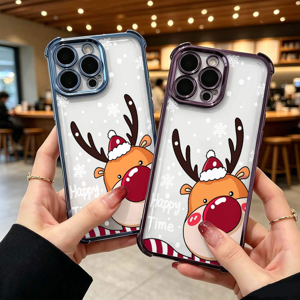 만화 빨간 코 사슴 폰 케이스 아이폰 17 16 15  - Phone Cases Red Deer 리뷰 및 가격