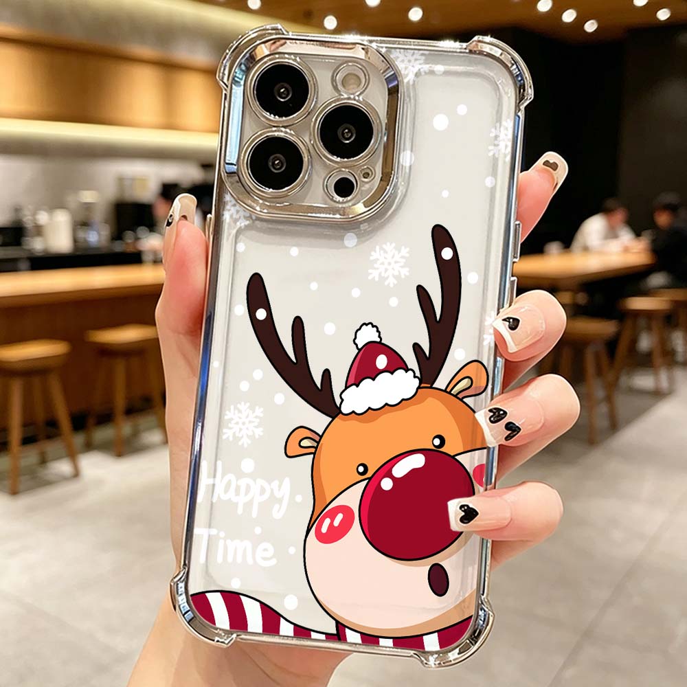 만화 빨간 코 사슴 폰 케이스 아이폰 17 16 15  - Phone Cases Red Deer 리뷰 및 가격