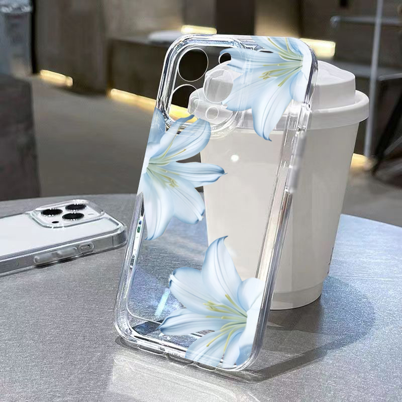 세련된 화이트 백합꽃 디자인 아이폰 17 16 15 P - Phone Cases For Iphone 17 리뷰 및 가격