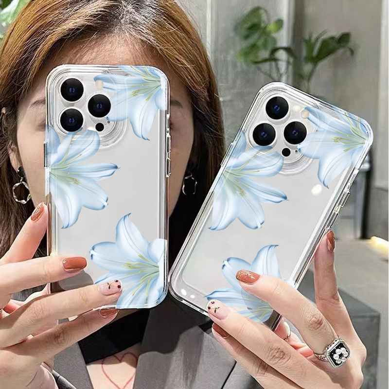 세련된 화이트 백합꽃 디자인 아이폰 17 16 15 P - Phone Cases For Iphone 17 리뷰 및 가격