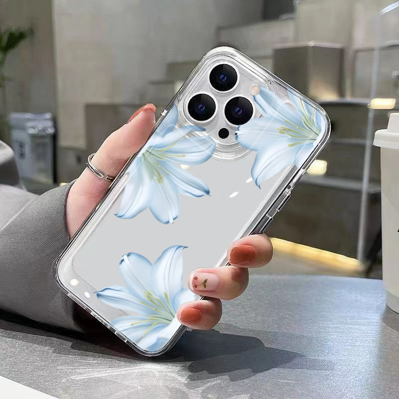 세련된 화이트 백합꽃 디자인 아이폰 17 16 15 P - Phone Cases For Iphone 17 리뷰 및 가격